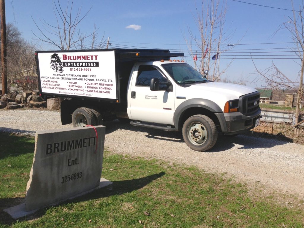 Brummett Enterprises truck and sign